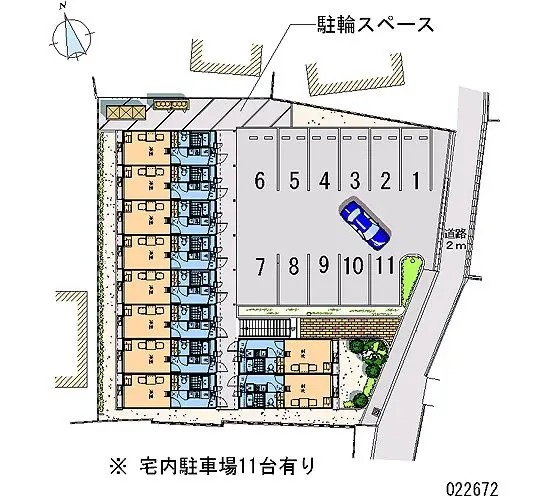 ★手数料０円★岡山市北区青江　月極駐車場（LP）